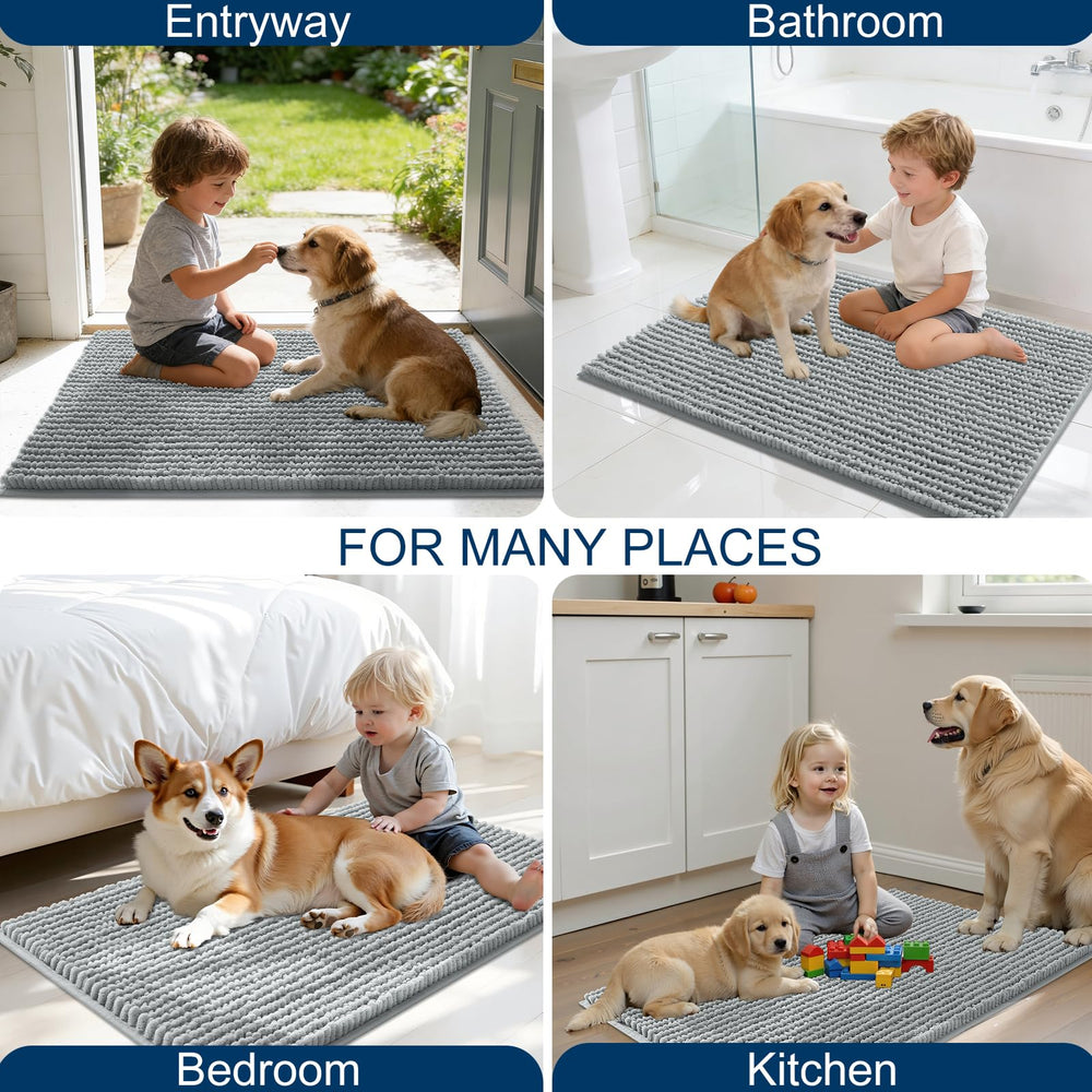 OLANLY versatile mat works as door, crate liner, or feeding spot.