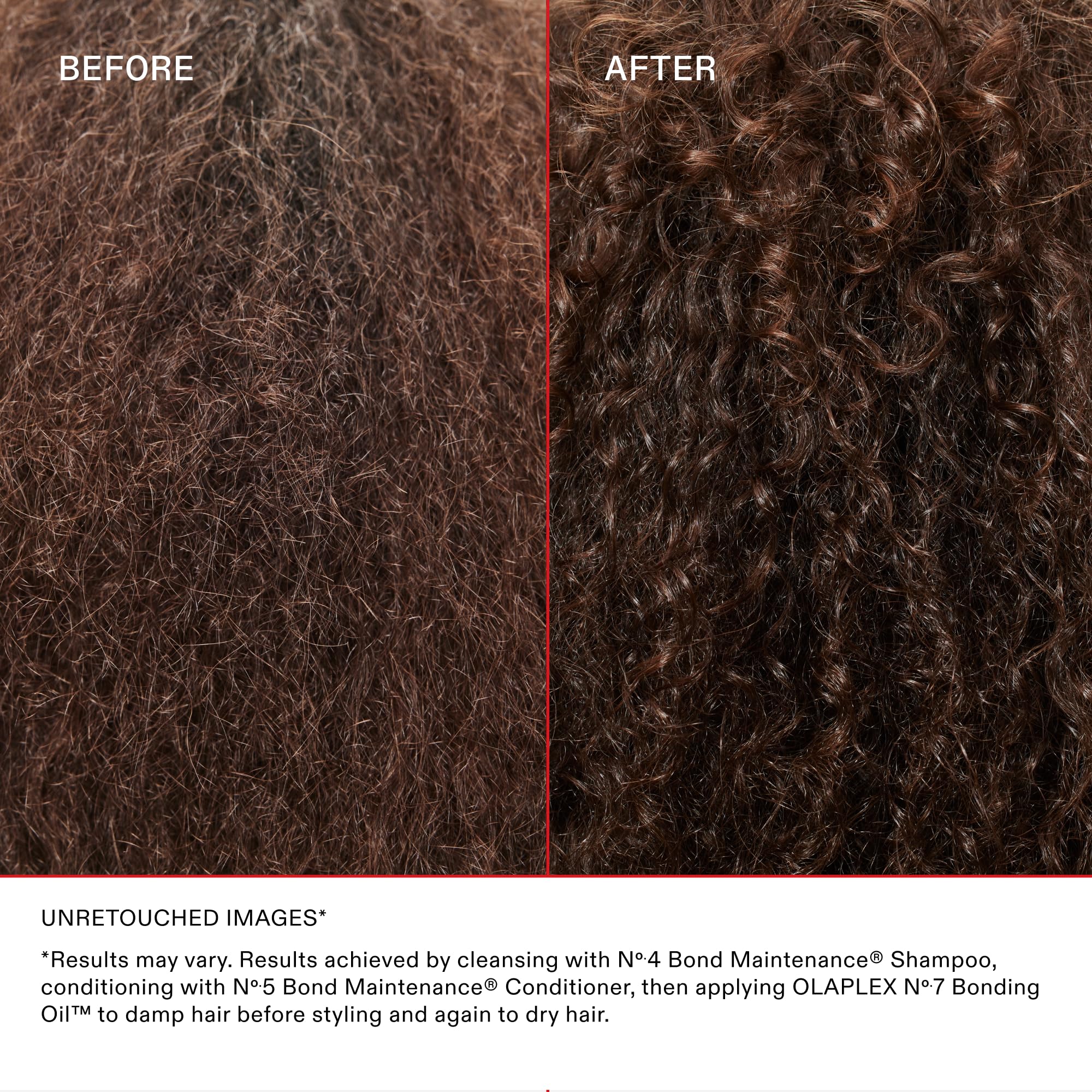 Close-up of No.6 smoothing action on damp hair.