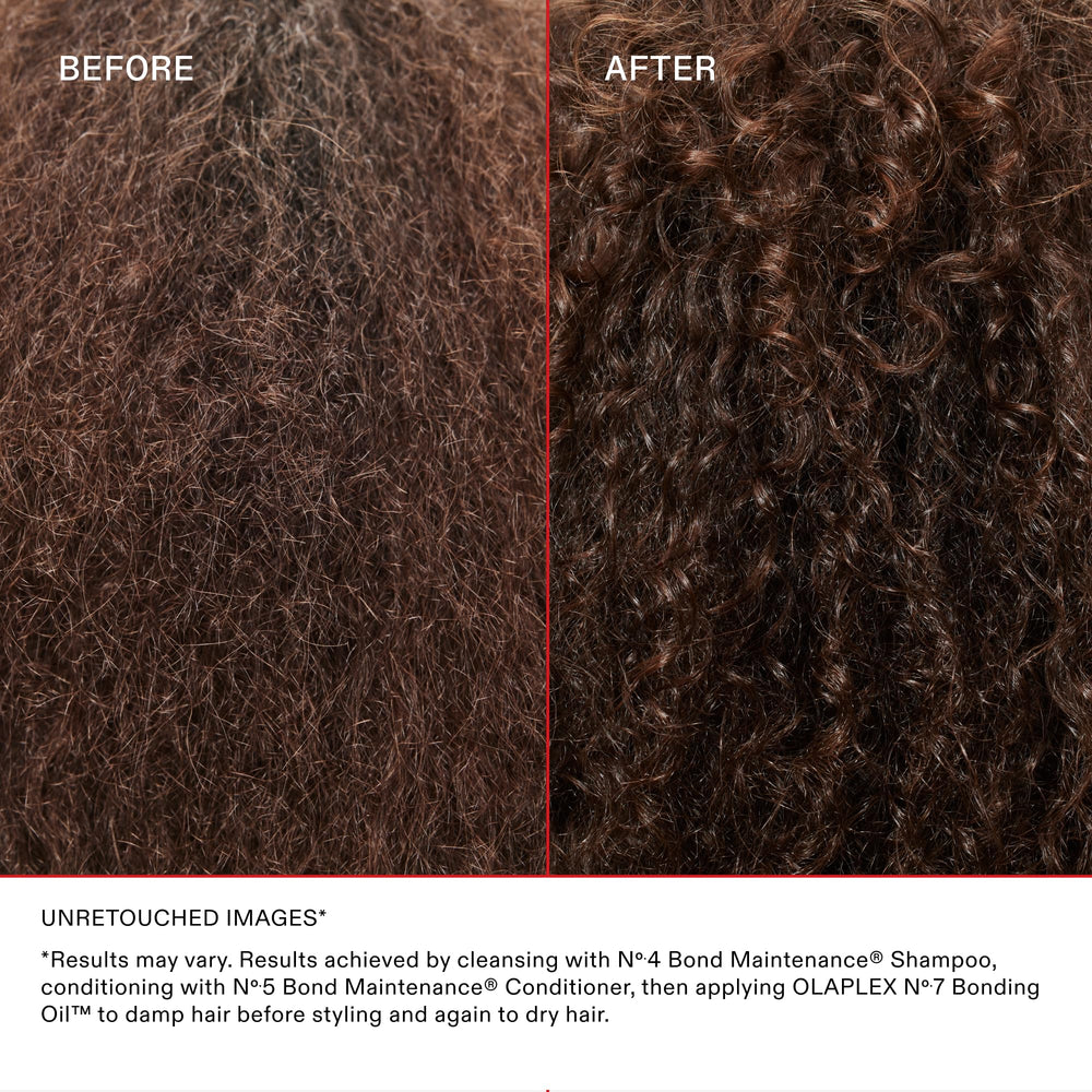Close-up of No.6 smoothing action on damp hair.