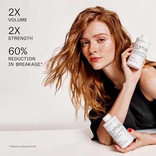 Olaplex N°0.5 treatment bottle preps hair for strength and manageability.