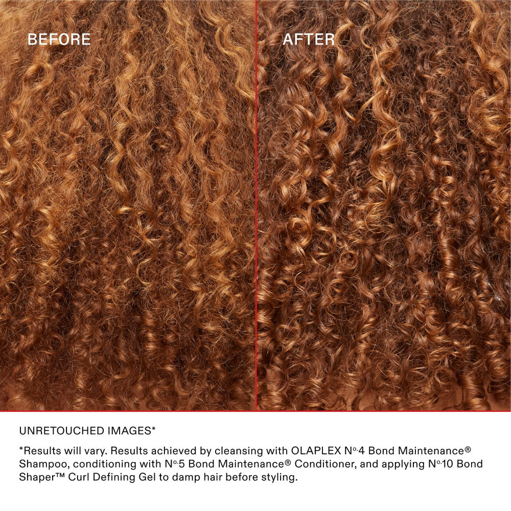 Olaplex No.10 humidity-resistance-swatch reveals curl retention in humid conditions.