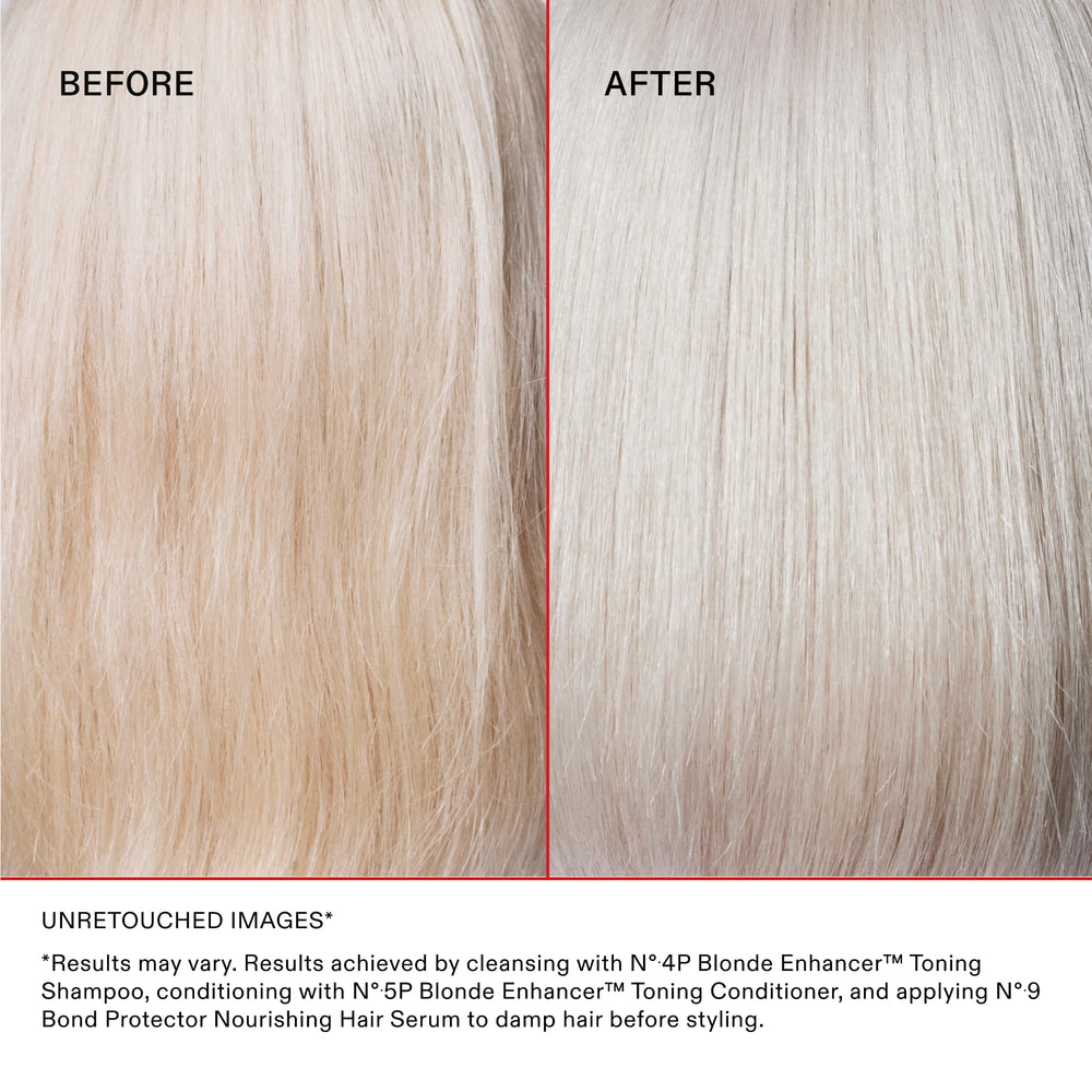 Olaplex N°5P finish adds smoothness and shine to blonde tones.