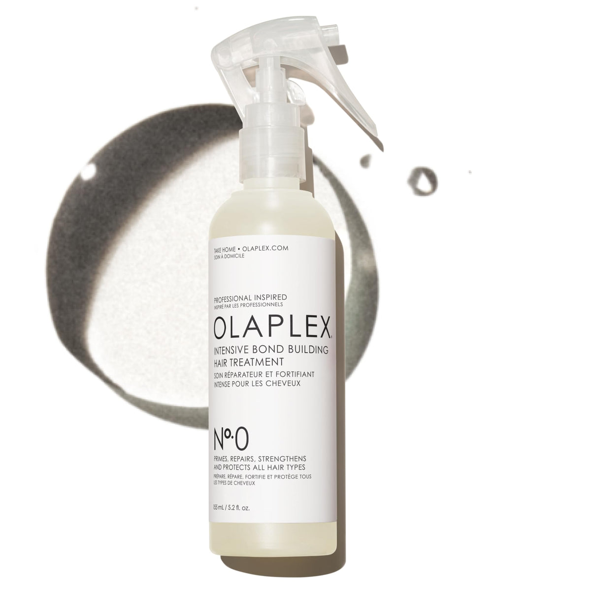 Olaplex No.0 bottle shown for priming hair before deeper repair.