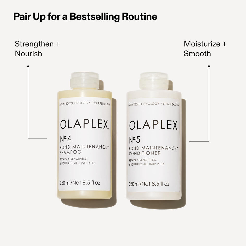Close-up creamy lather highlights the texture of Olaplex No. 4.