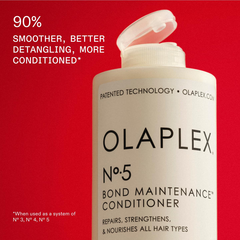 Olaplex No.4 shampoo close-up with rich lather and healthy appearance