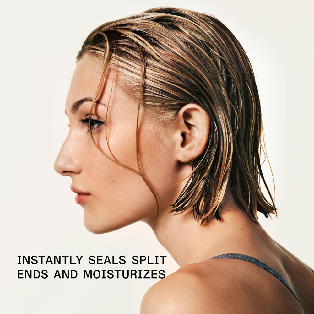 Olaplex No 5 application steps highlight mid-lengths to ends.