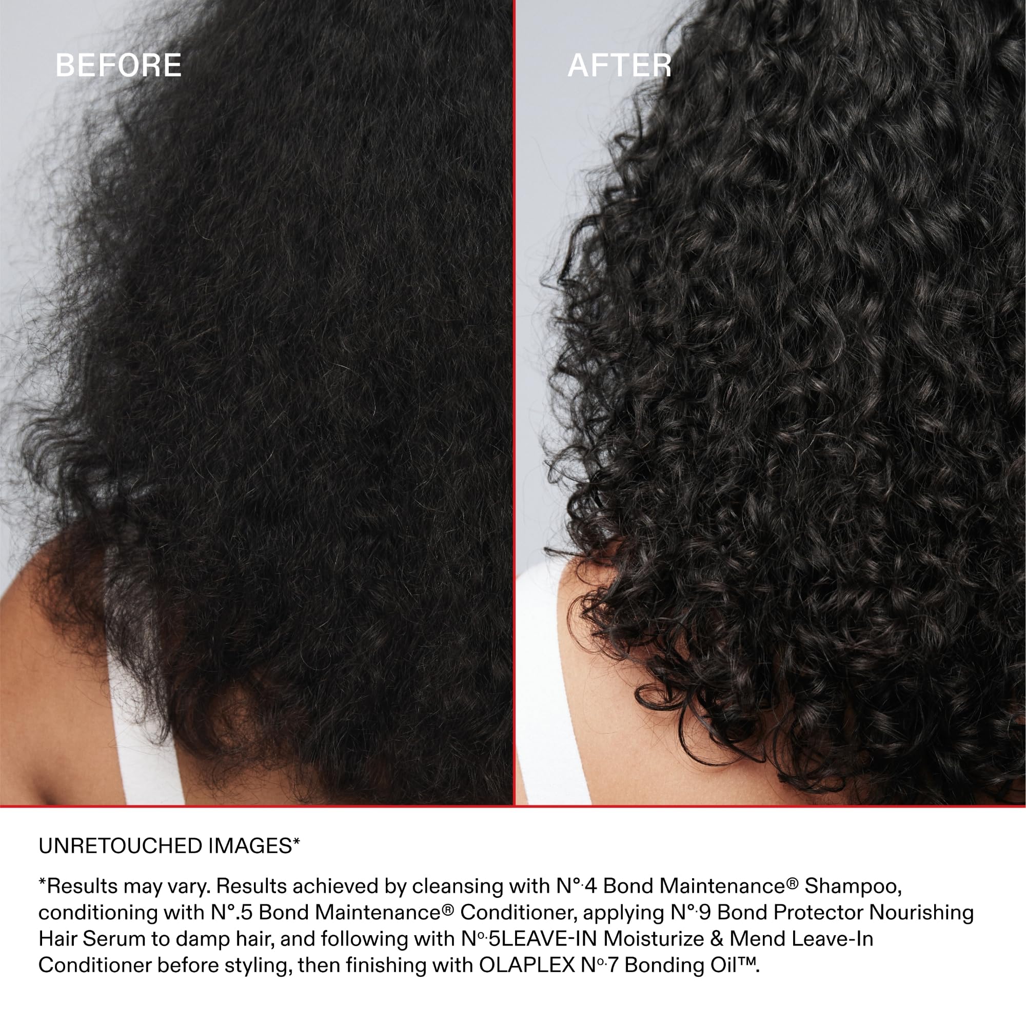Olaplex No 5 heat protection visual highlights high heat safety.