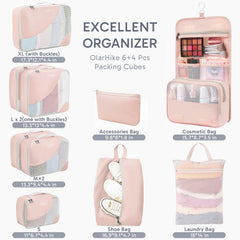 OlarHike toiletry bag keeps cosmetics upright and spills contained during travel.