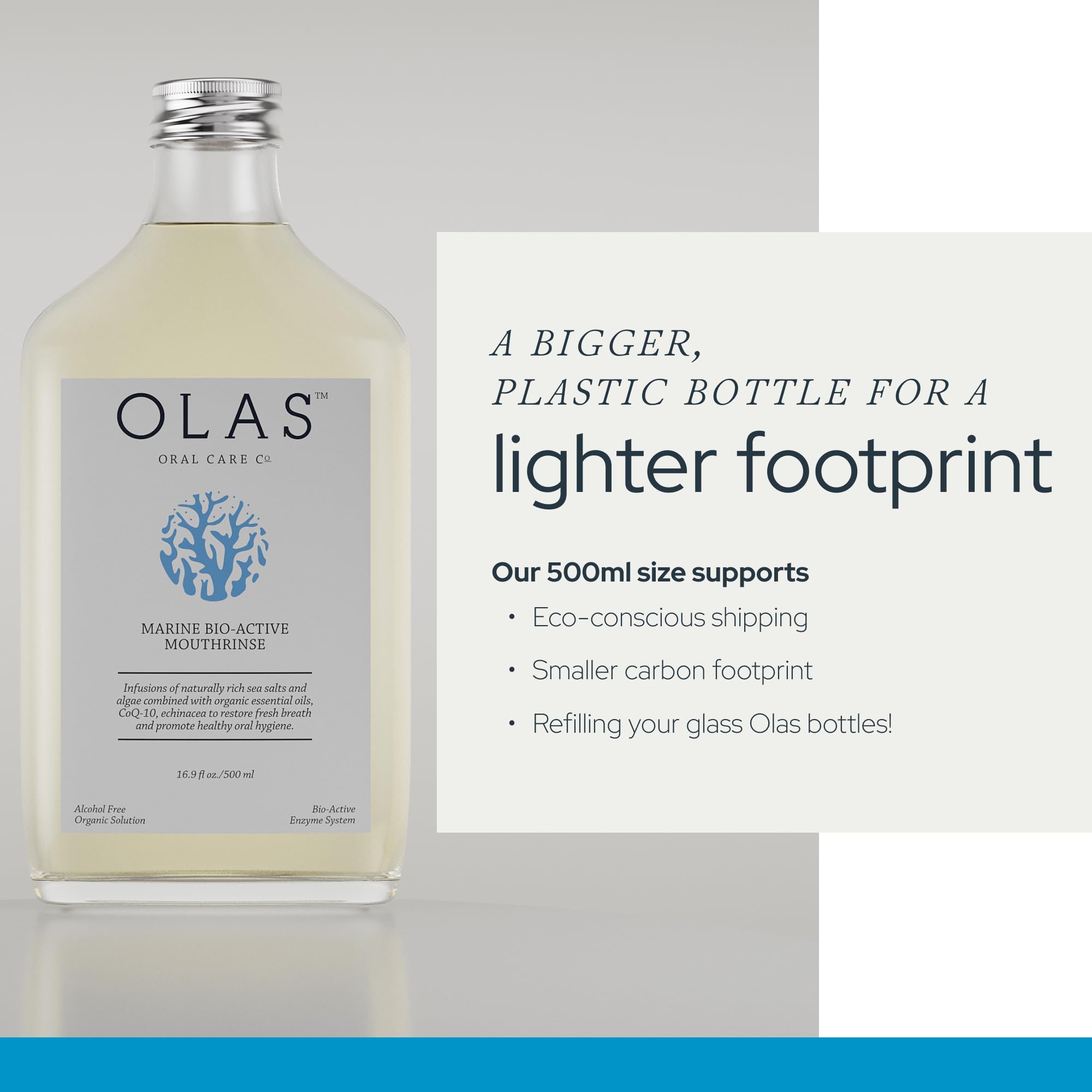 Olas marine complex ingredients highlight blue-green algae and seaweed supporting gums