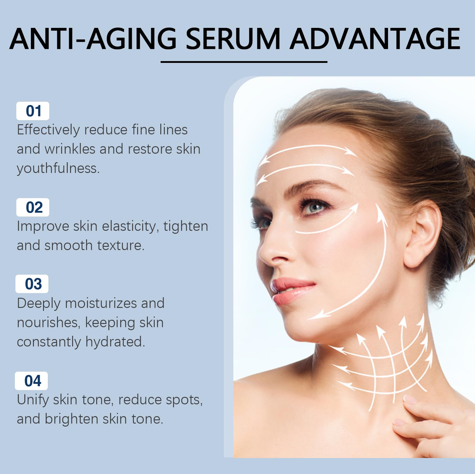 OLAVITA facial serum lightweight texture absorbs quickly for hydration.