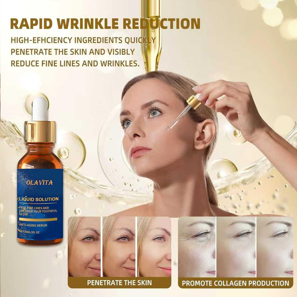 OLAVITA packaging box and bottle convey premium skincare presentation.
