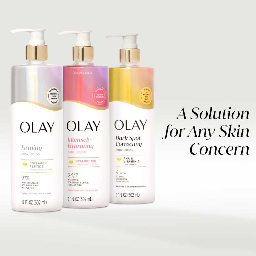 Olay Bathroom shelf displays the lotion for everyday use.