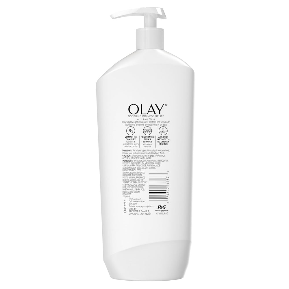 Olay body lotion in bathroom setting suggests daily use and easy routine
