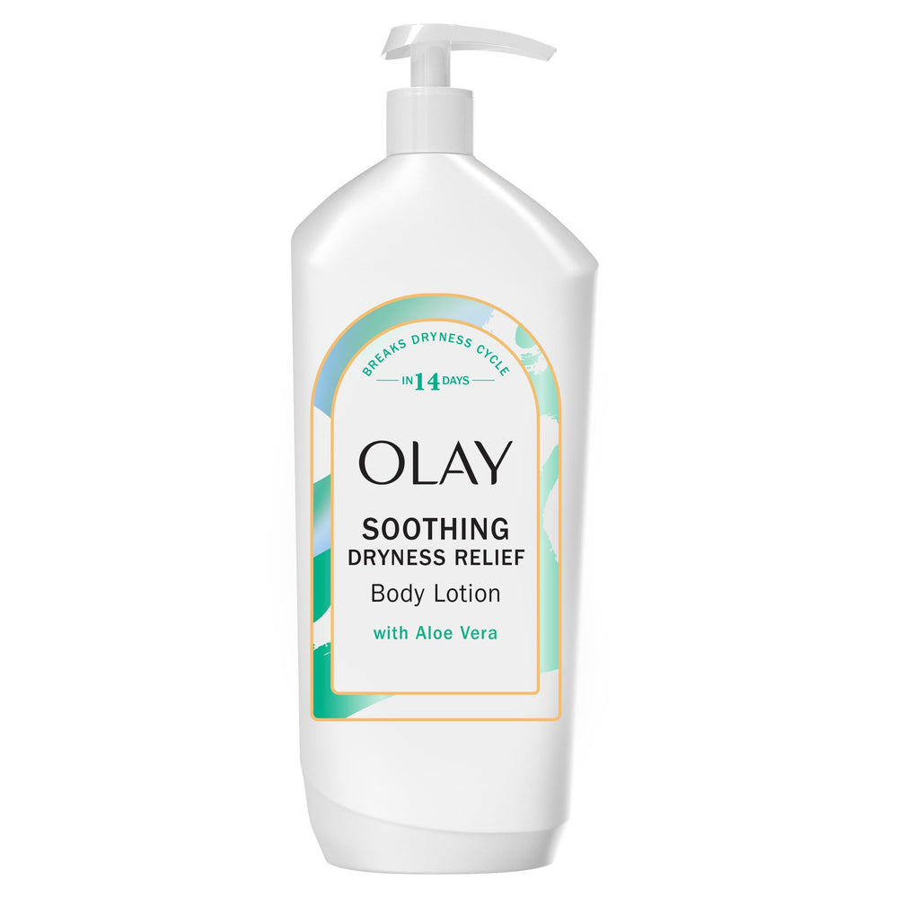 Olay body lotion bottle 18oz highlighting convenient packaging and 24 hour hydration