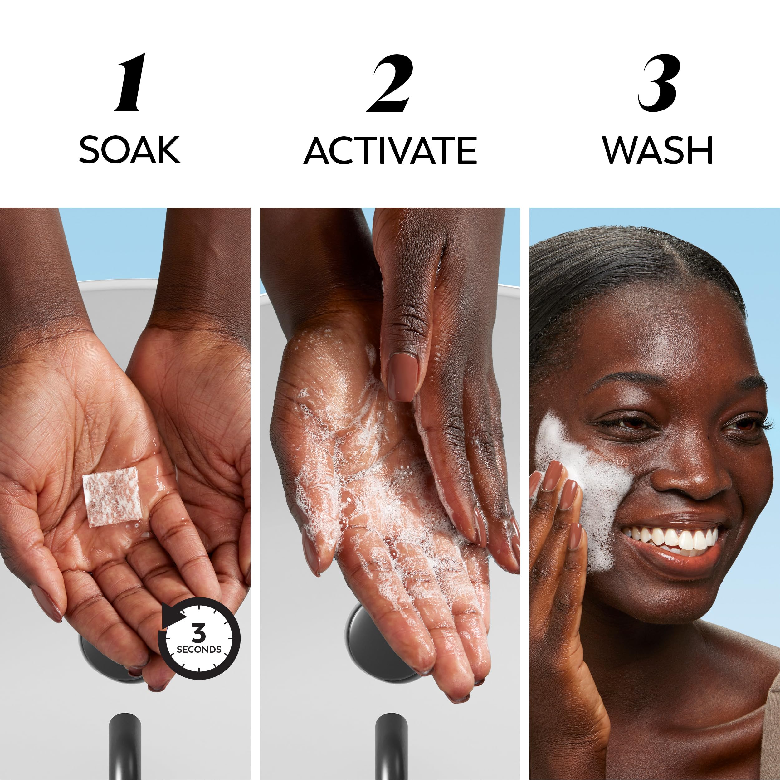 Olay Cleansing Melts remove makeup and oil without drying.