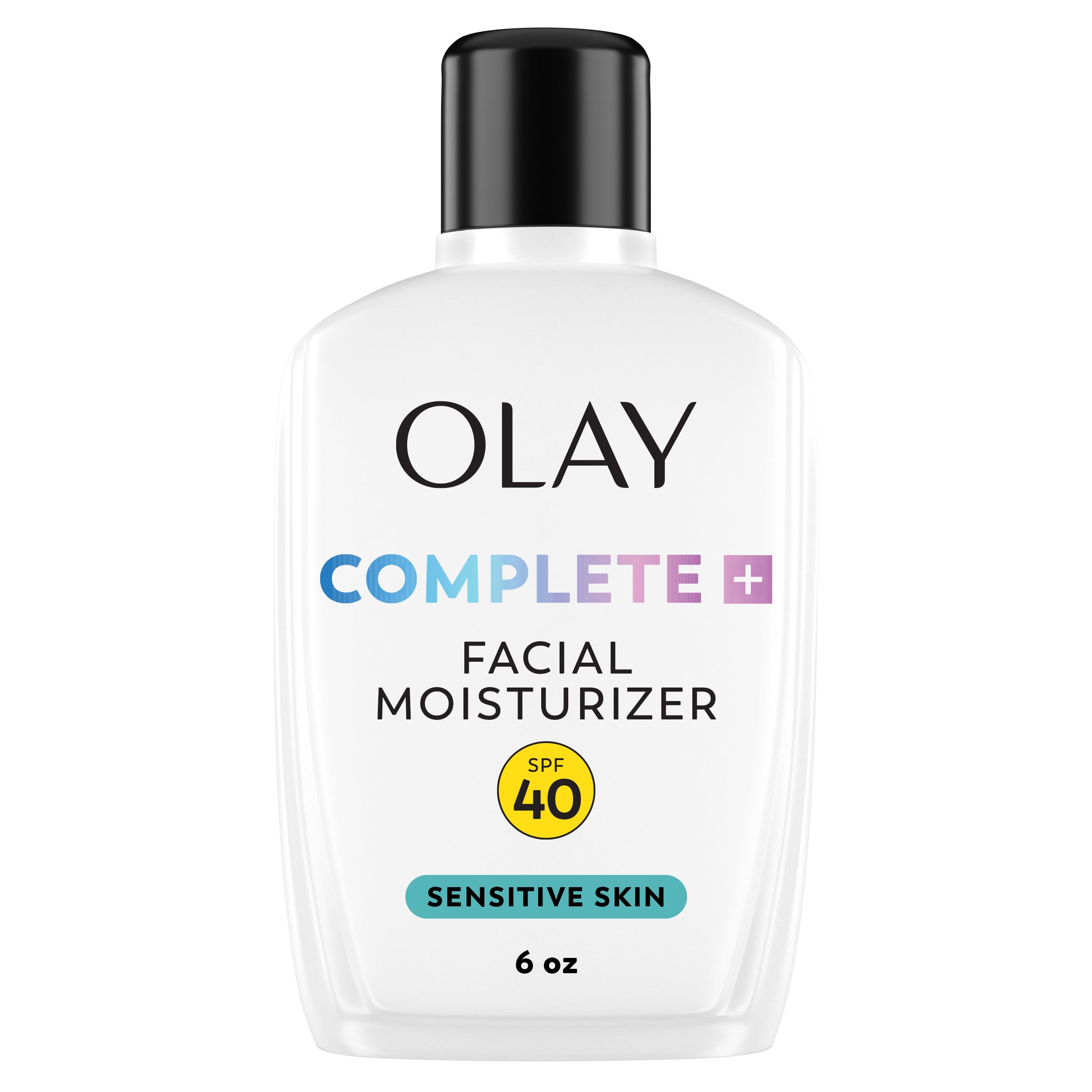 Olay Complete+ bottle with SPF 40 for daily sun protection and hydration.