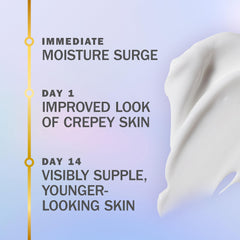 Olay texture closeup shows creamy formula gliding on smoothly.