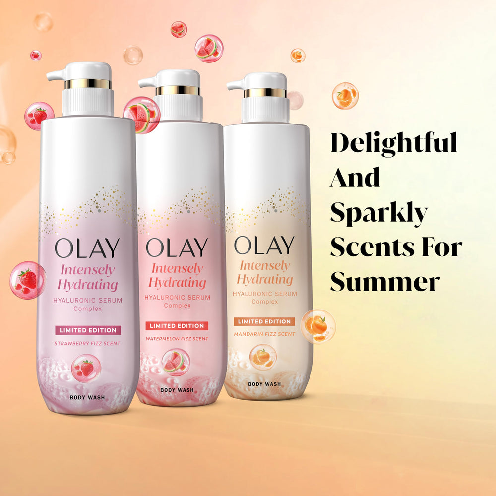 Olay Mandarin Fizz scent notes of mandarin, freesia and amber.