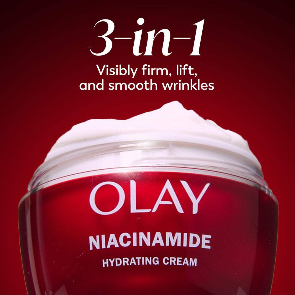 Olay Niacinamide Cream under makeup demonstrates seamless base for makeup application