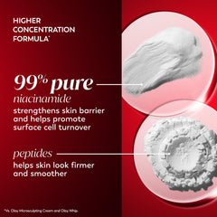 Olay Niacinamide Face Moisturizer texture swirl demonstrates quick absorption