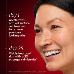 Olay Niacinamide Peptide24 Cream on finger shows creamy consistency for day and night use