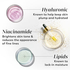 Olay Nourishing Body Lotion with vitamin B3 complex label close-up.
