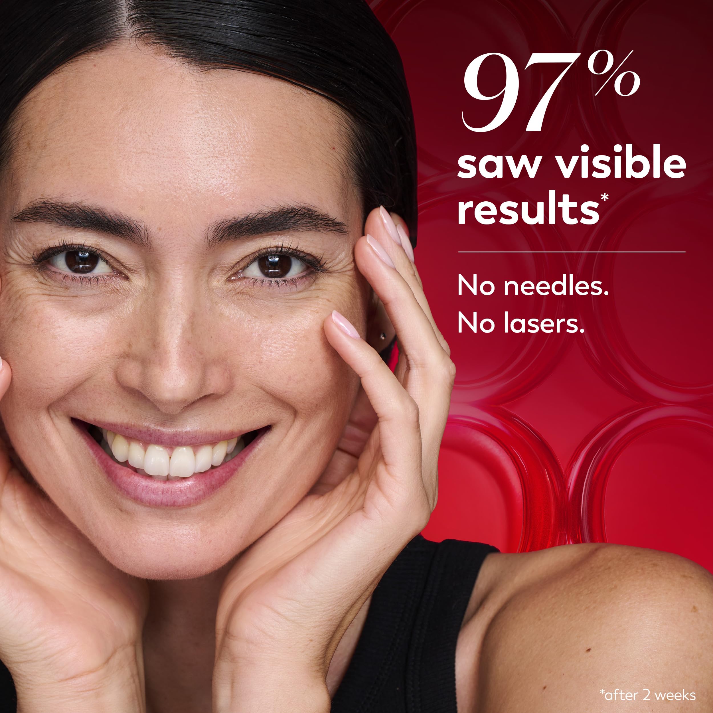 Olay Regenerist ingredients graphic highlights Niacinamide and Peptides
