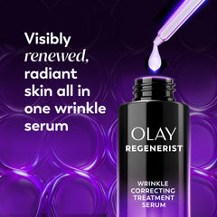 Close-up of the pump on Olay Regenerist Retinol Serum bottle for easy nightly application.