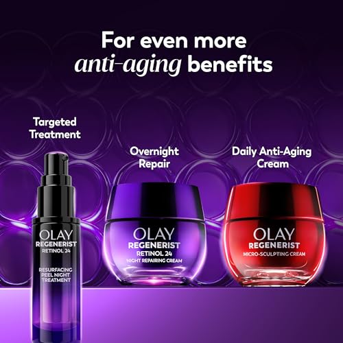 Olay Regenerist Retinol Night Cream glycerin glow on skin.