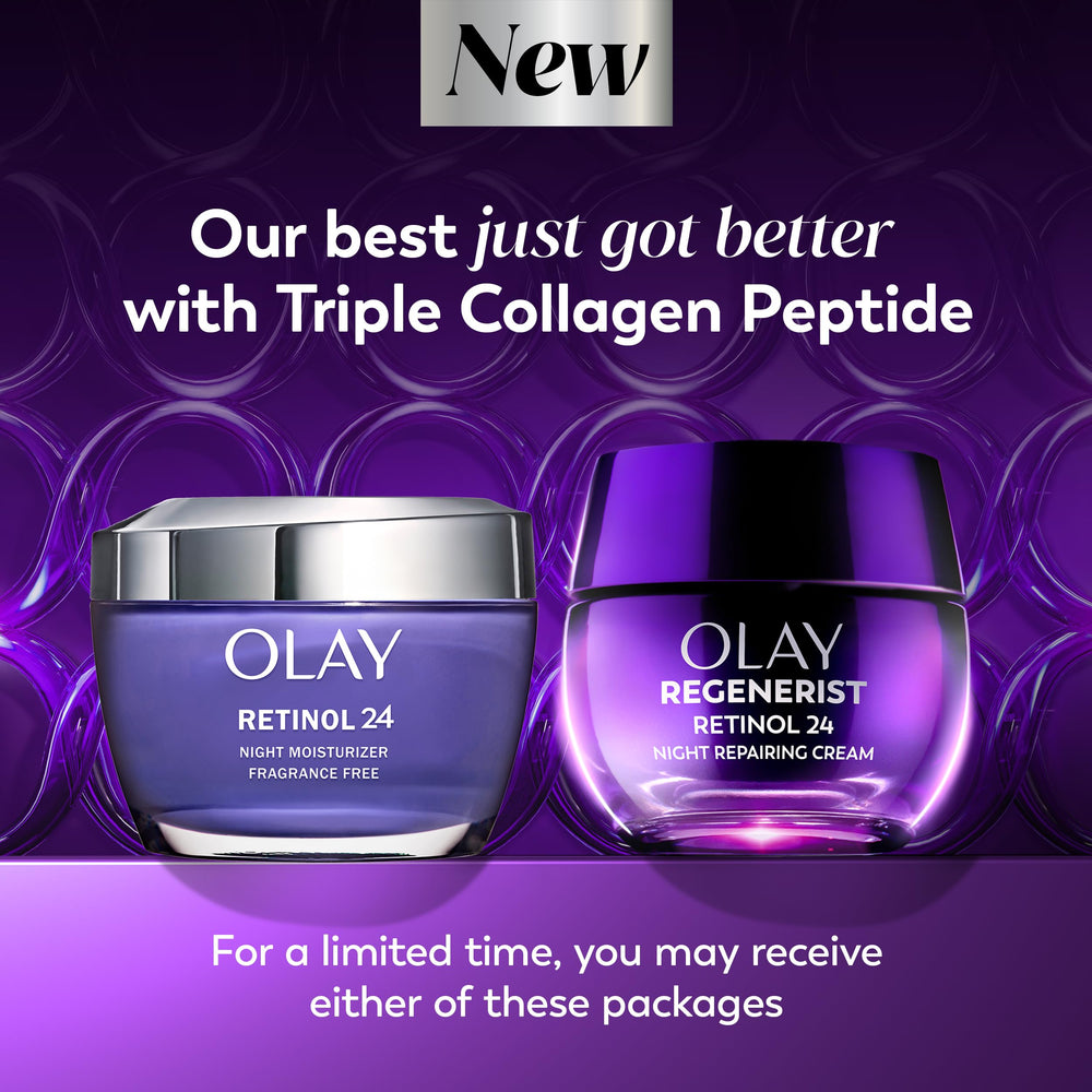 Olay Regenerist Retinol Night Cream texture on finger, creamy and quick-absorbing.