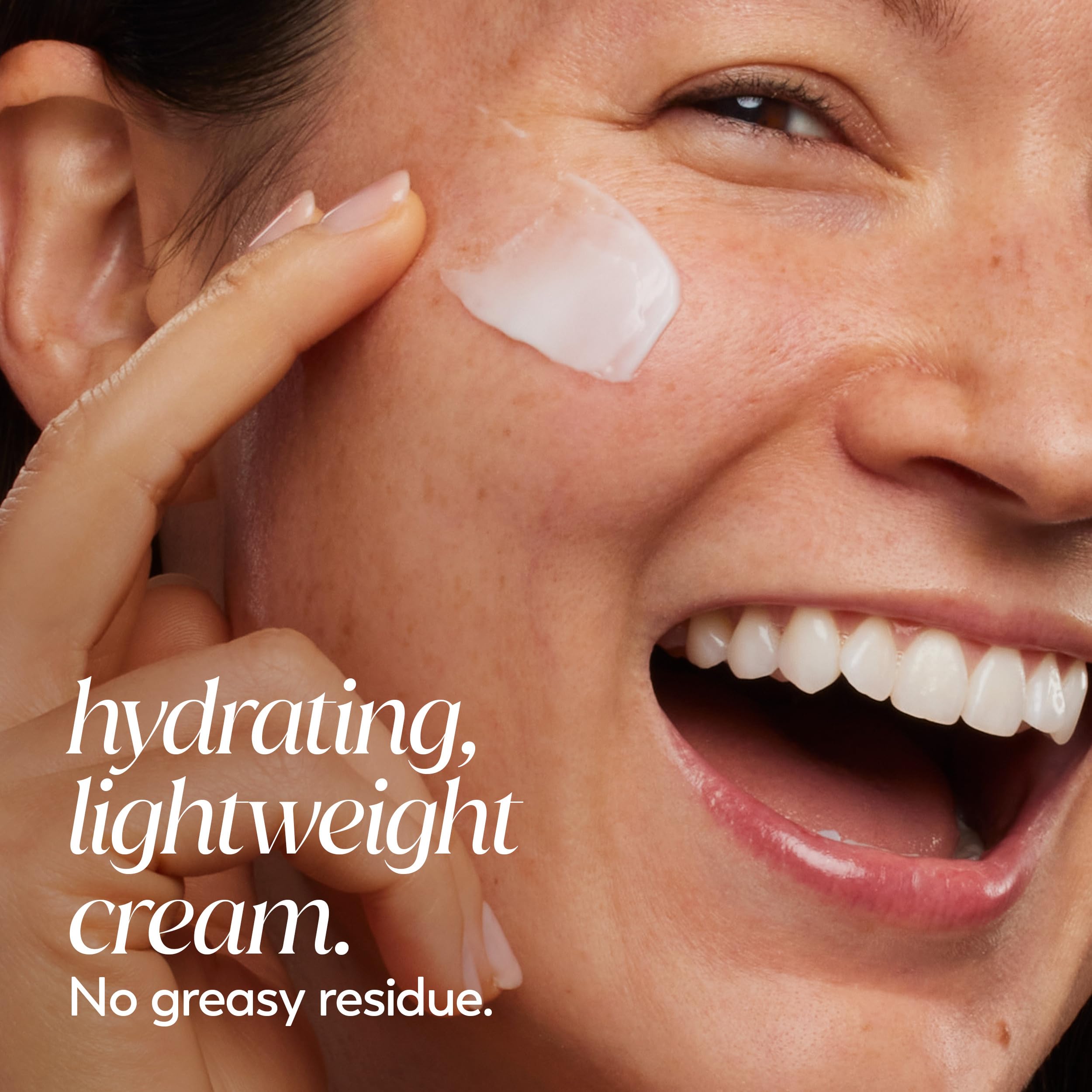 Visible fragrance-free label appeals to sensitive-skin shoppers.