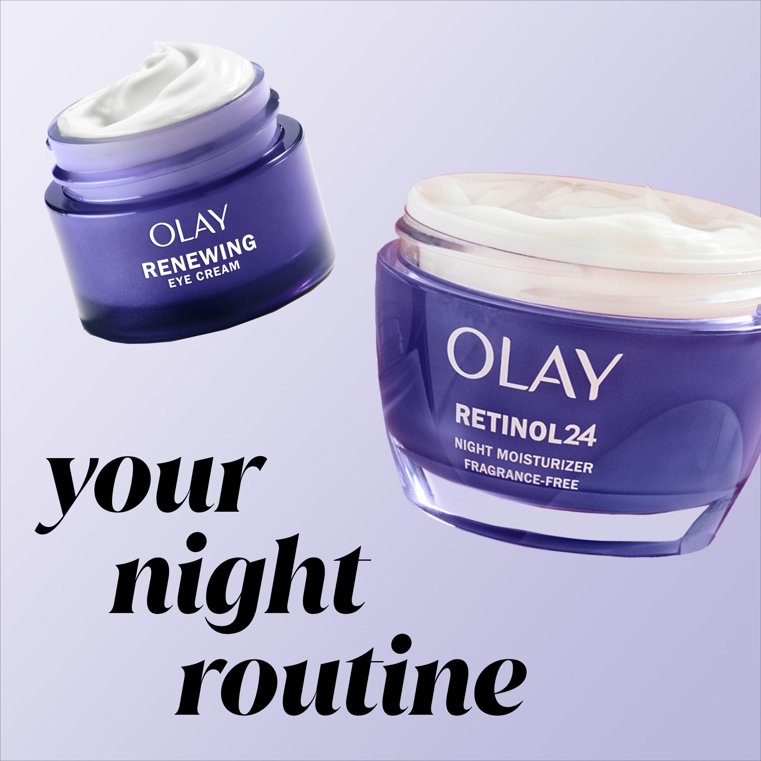 Olay Retinol 24 MAX eye cream hydrating complex visual; supports moisture around eyes.