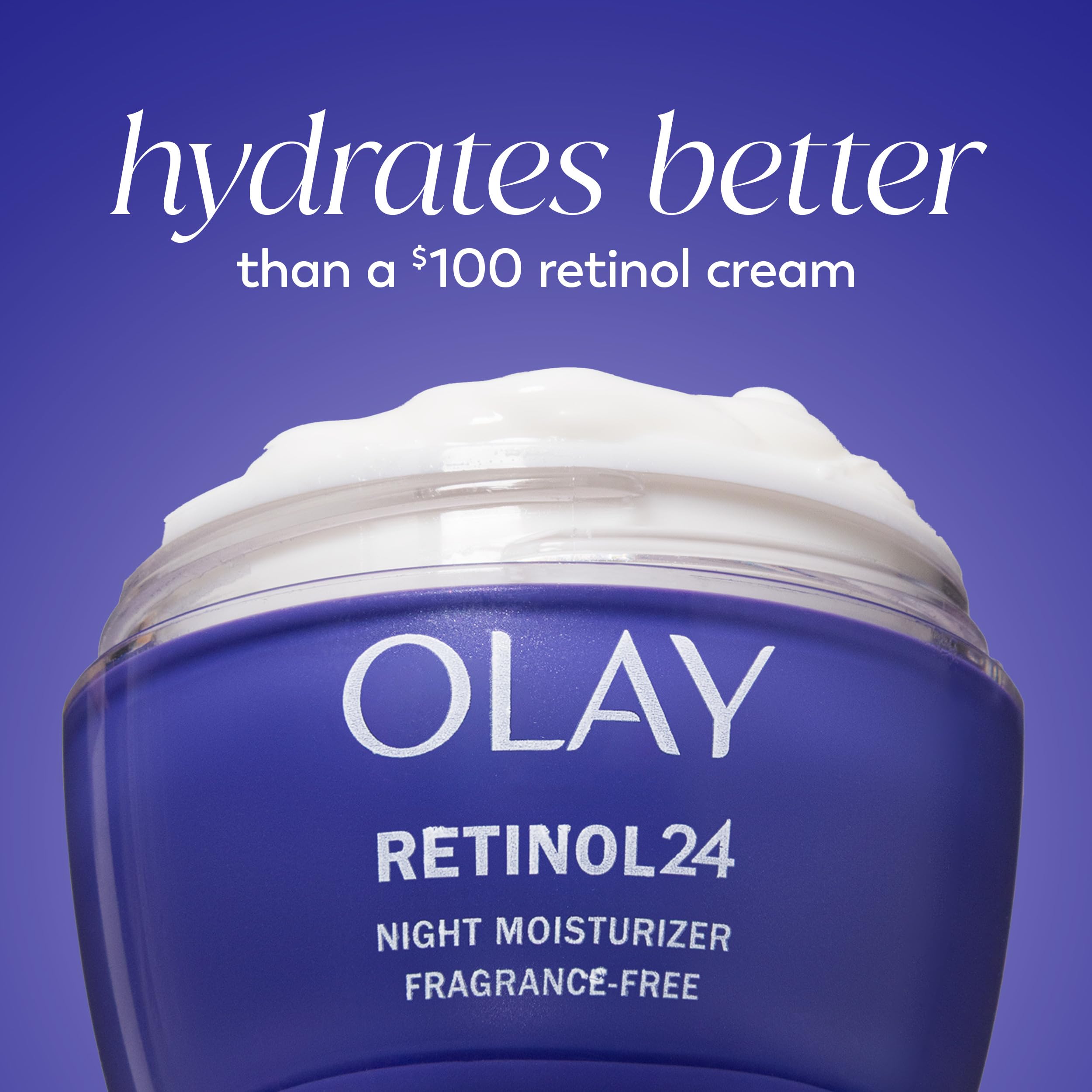 Night-time routine shot suggests waking up with smoother skin.