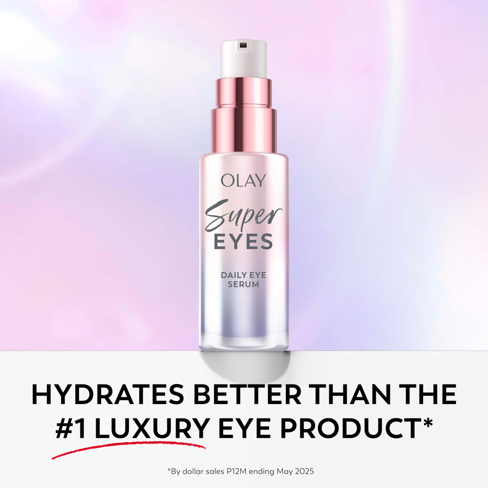 Caffeine in Olay Super Eye Serum provides a revitalizing boost to tired eyes.