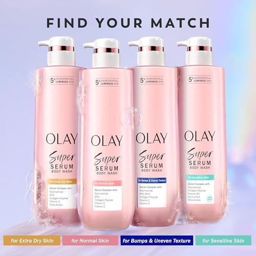 Glowing skin patch after using Olay Super Serum Body Wash.