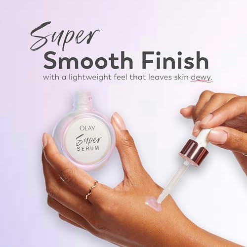 Olay Super Serum even tone effect supports a more uniform complexion.
