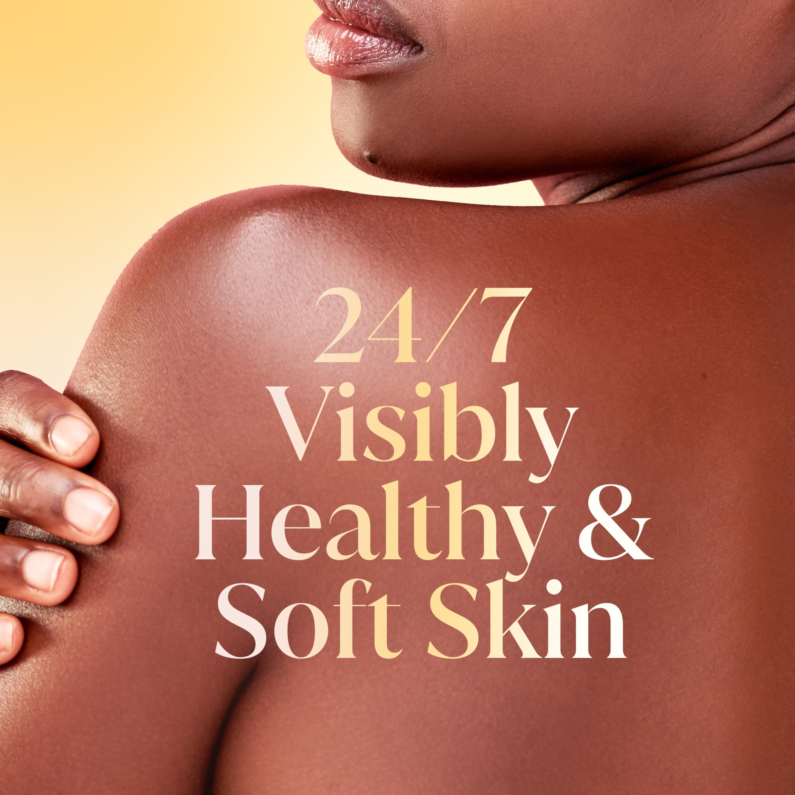 Olay Ultra Moisture pump-front shot emphasizes easy dispensing for daily use