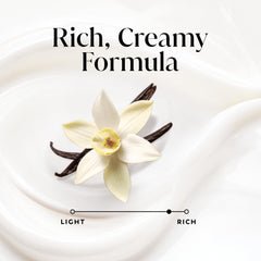 Vanilla Creme swirl on skin after cleansing with Olay body wash