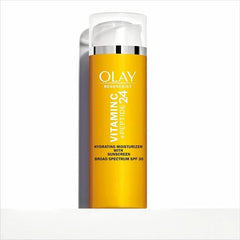 Olay Vitamin C Brightening Cream with light texture that melts in for glow