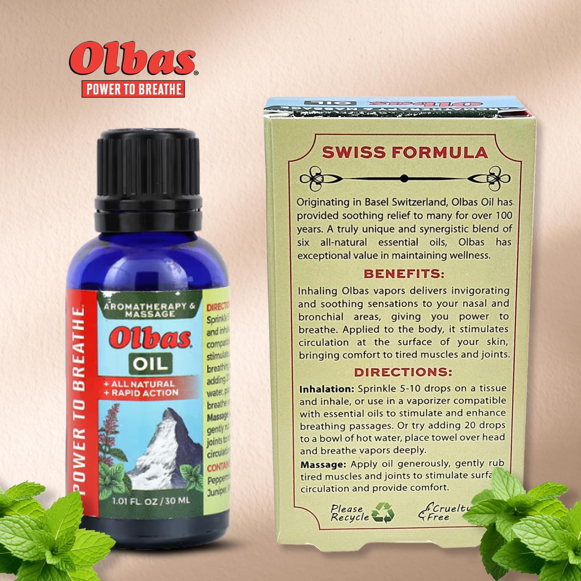 Olbas massage oil texture in luxurious oil for smooth gliding.