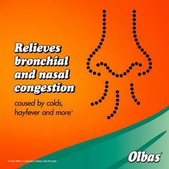 Olbas Oil on a handkerchief demonstrates portable scent for on-the-go congestion relief.