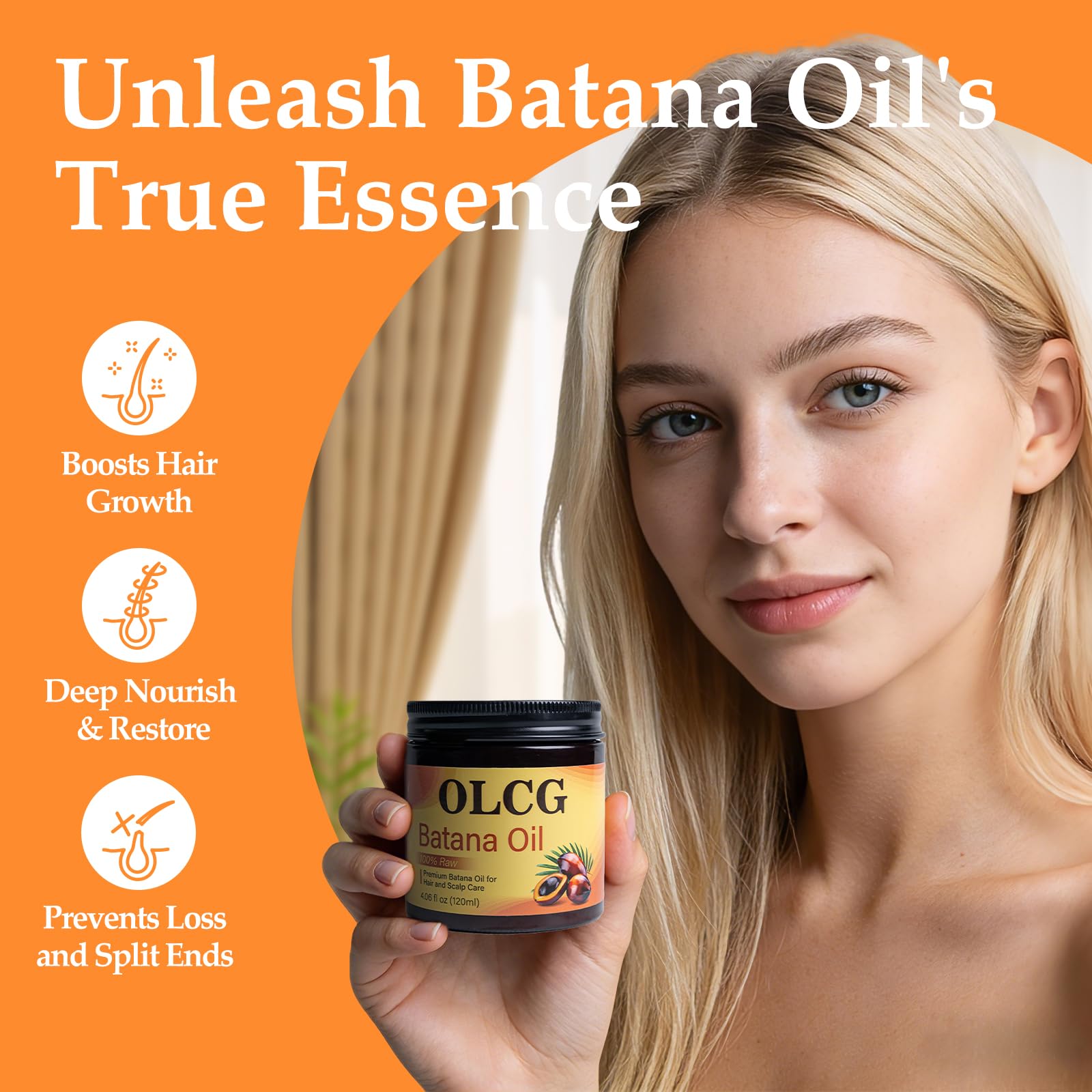 Hair appears smoother and shinier after Batana oil paste.