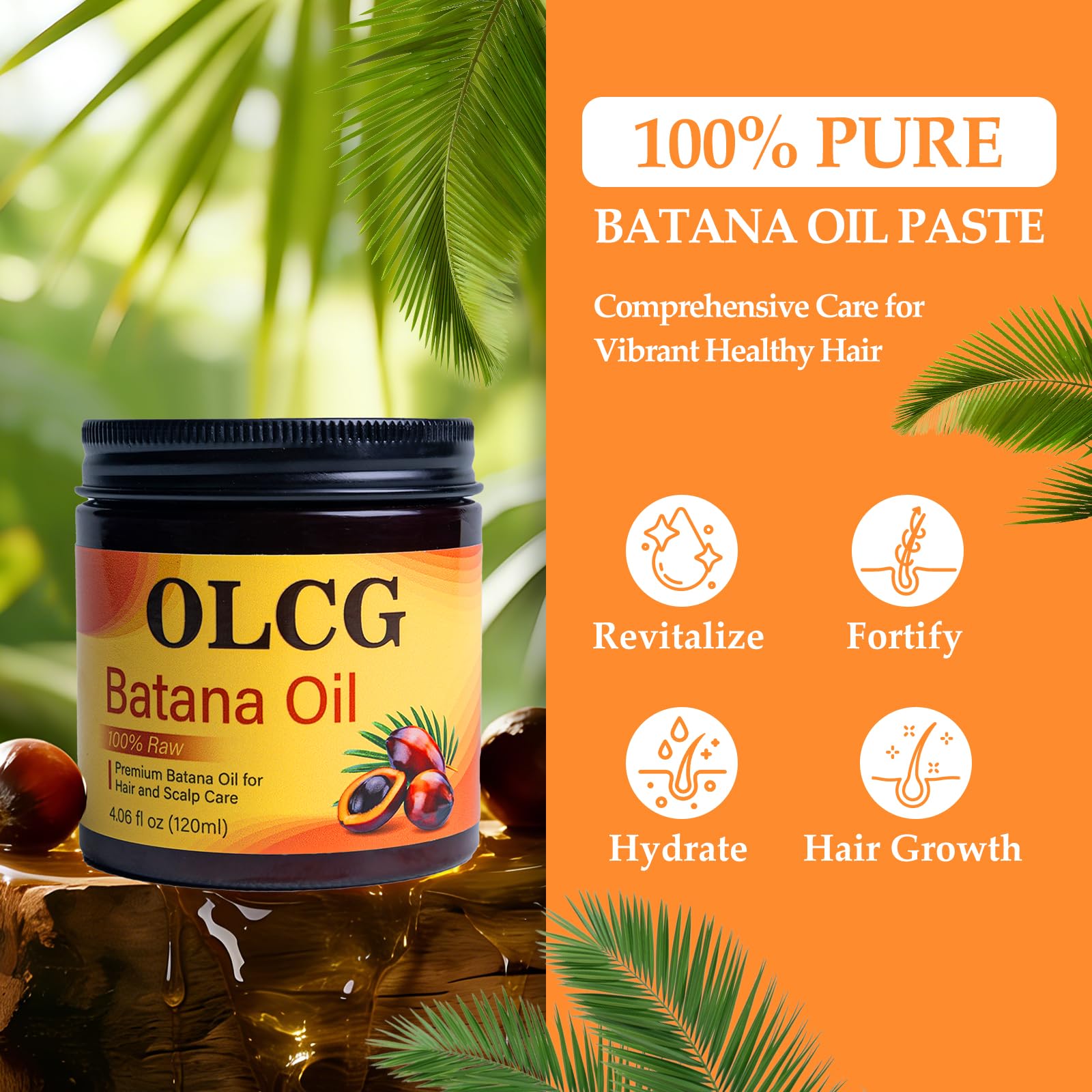 Hands warming Batana oil paste for scalp application.