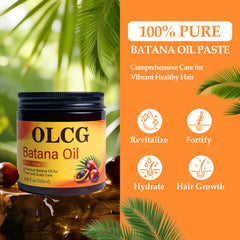 Hands warming Batana oil paste for scalp application.
