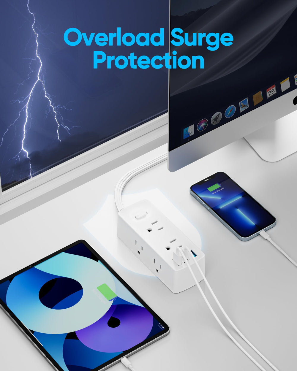 Olcorife 2000J surge protector protecting connected gear from surges