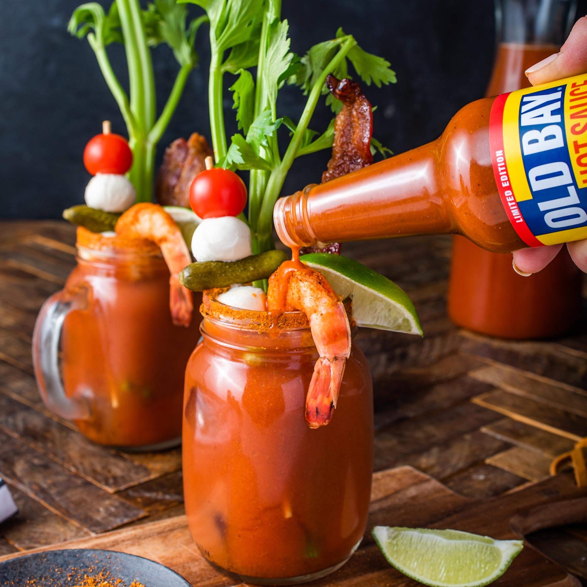 OLD BAY Hot Sauce on nachos and dips for bold, spicy flavor