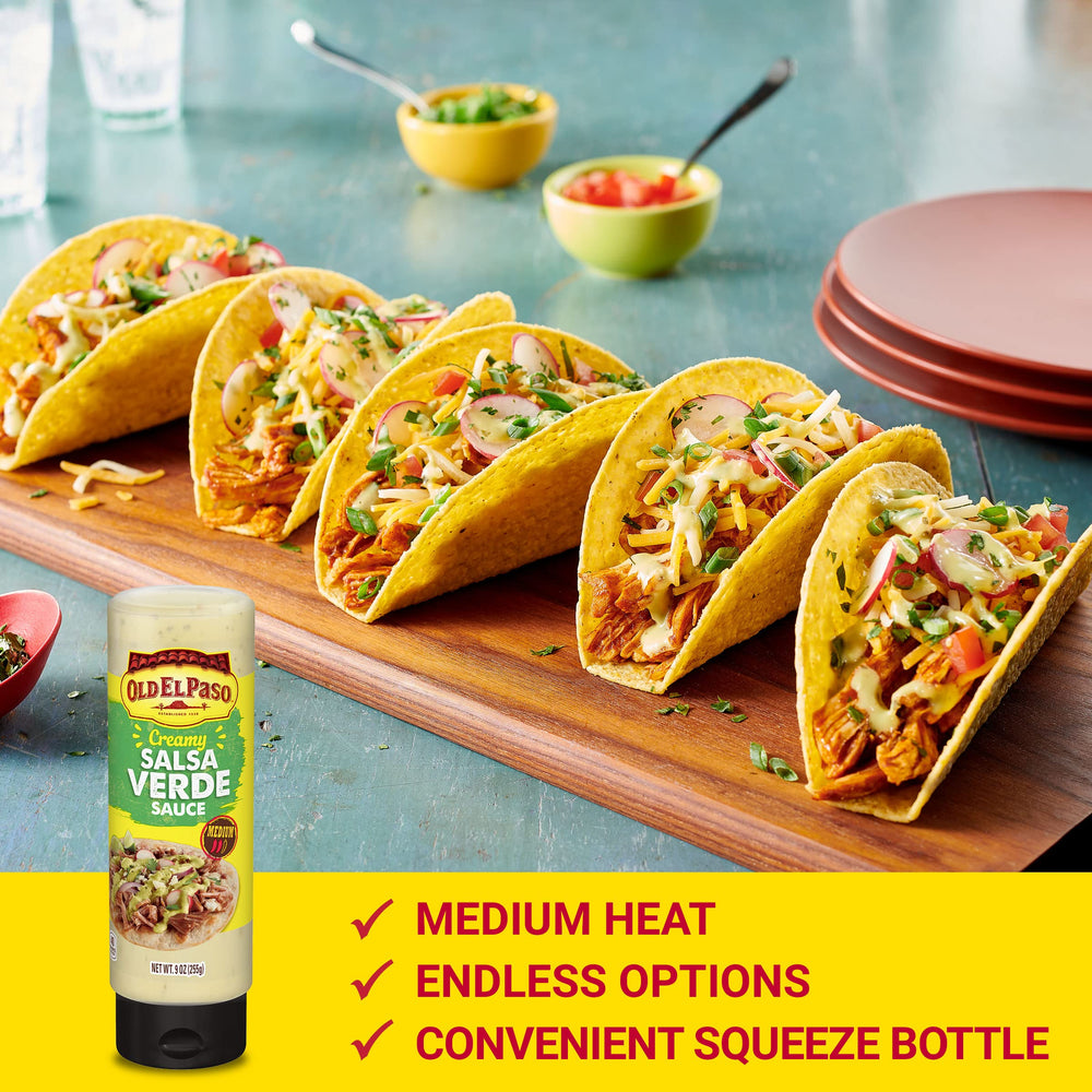 Old El Paso Creamy Salsa Verde doubles as a dressing for taco salads.