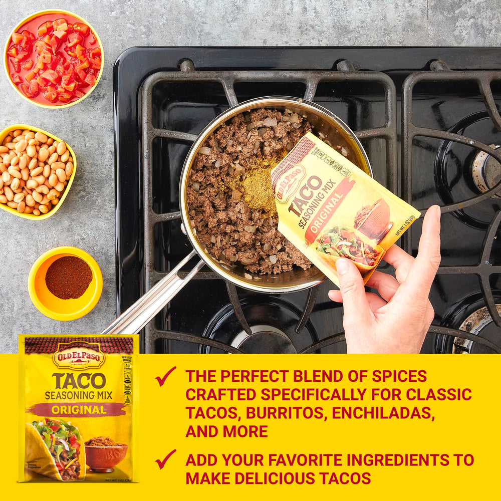 Old El Paso seasoning enhances dips and sides with zesty flavor.