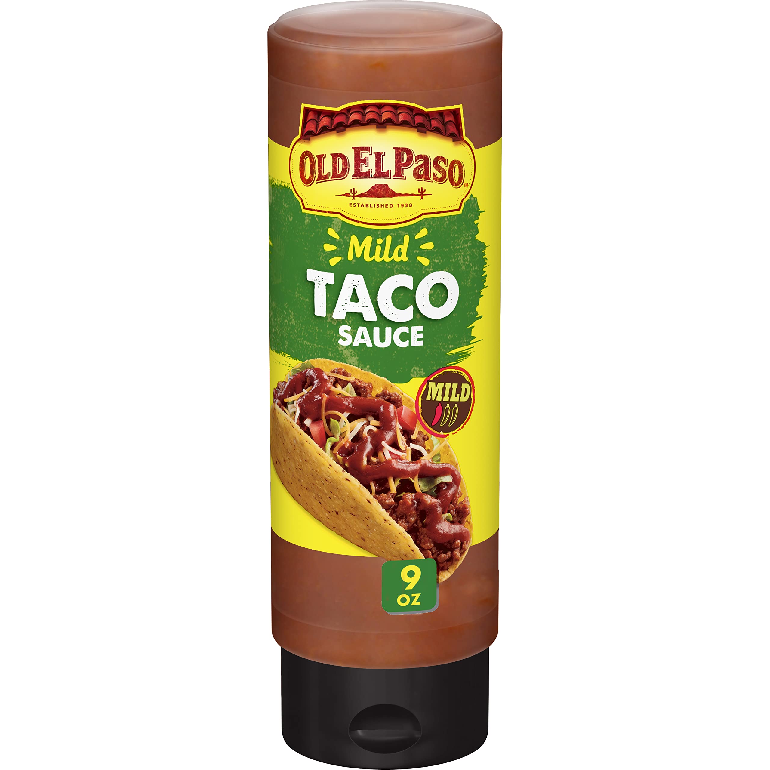 Old El Paso Mild Taco Sauce bottle front view for quick family flavor