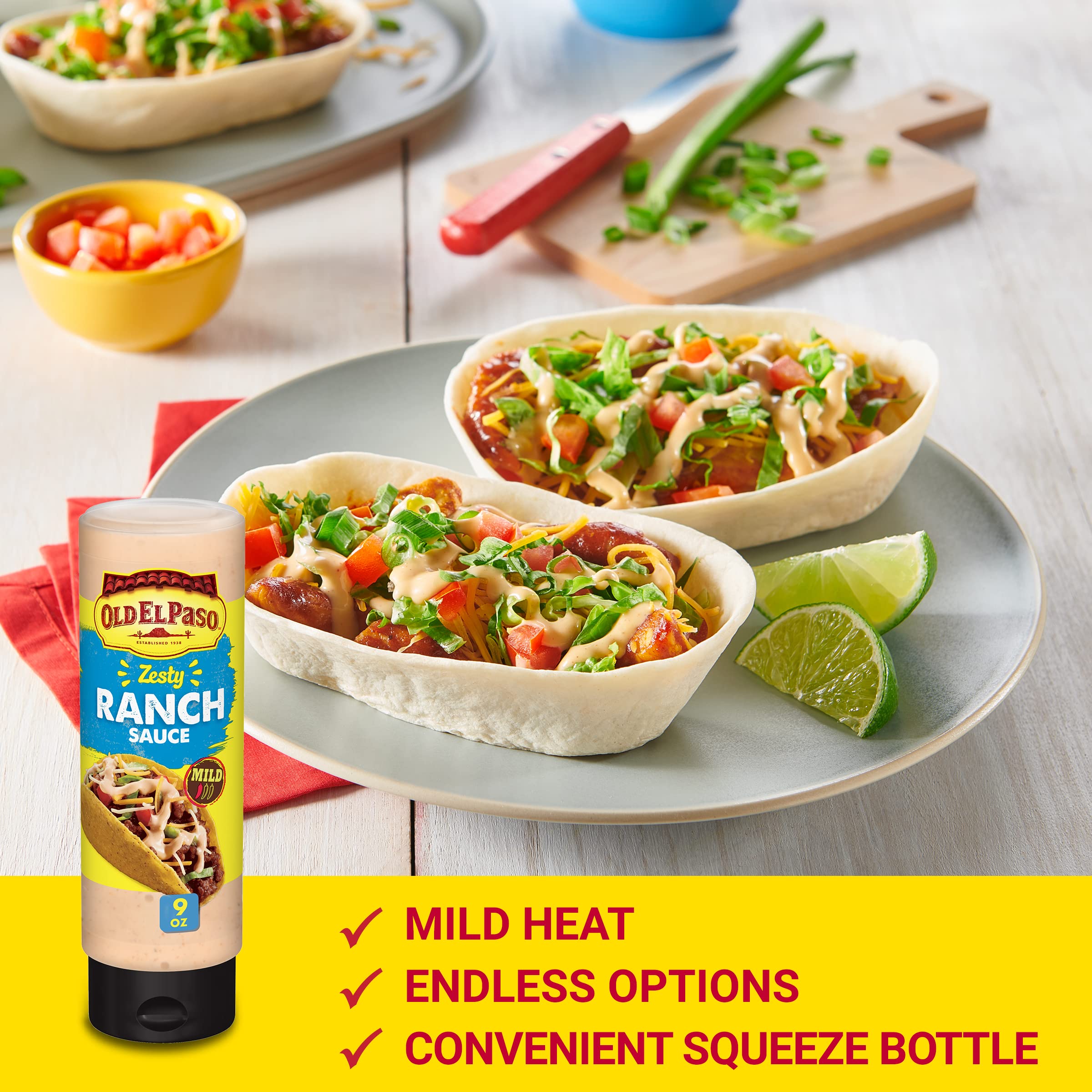 Old El Paso Zesty Ranch mild heat profile described
